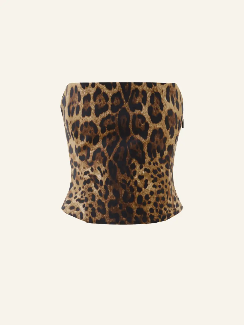 CULTNAKED Etta bandeau in leopardato