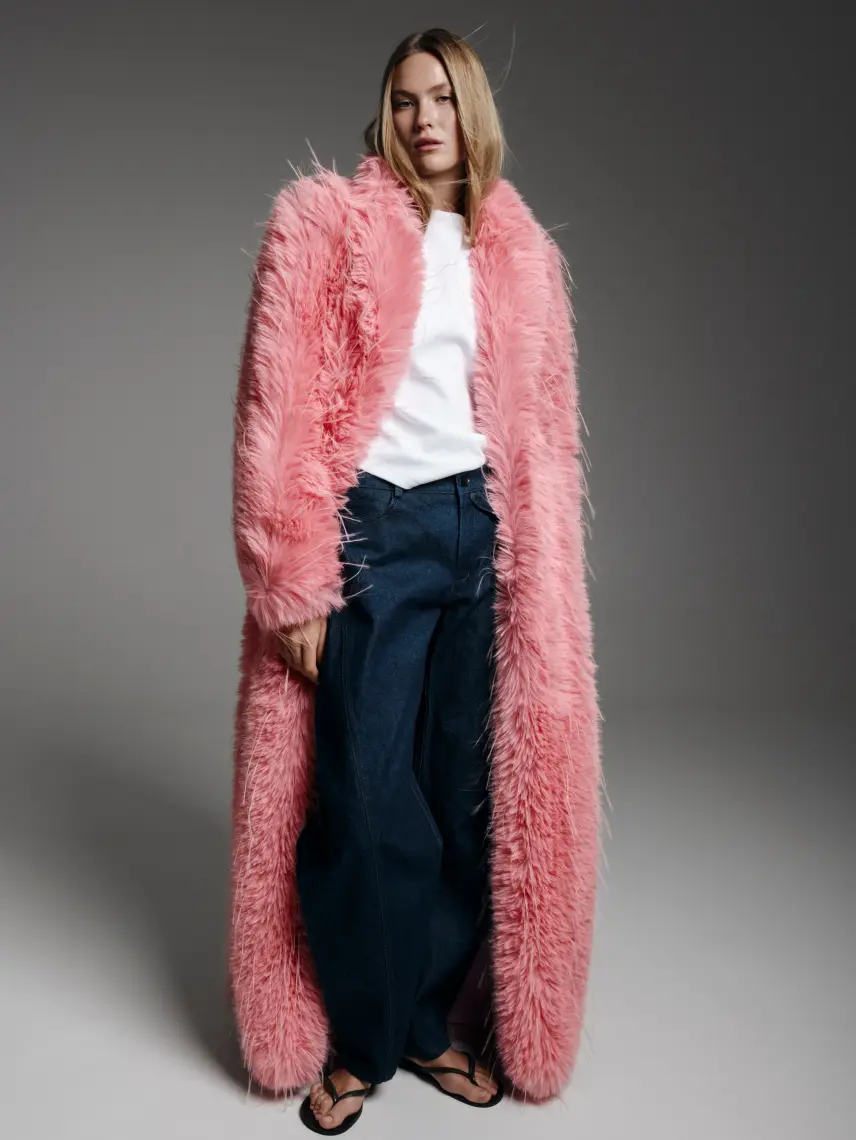 CULTNAKED Cappotto Delight Extended Cut in rosa