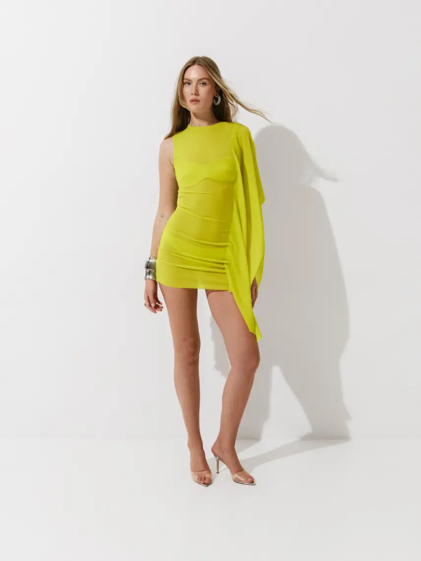 CULTNAKED Abito luminoso color lime