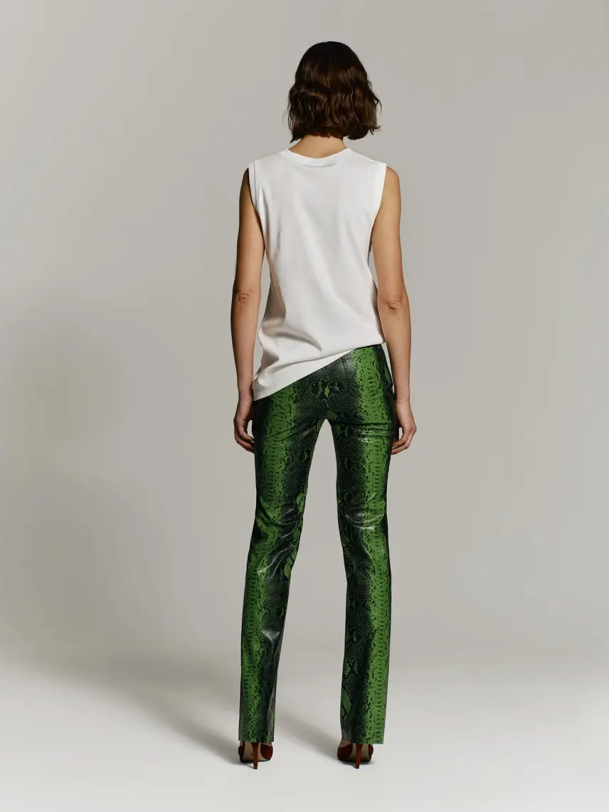 CULTNAKED Pantaloni Killa in pitone verde