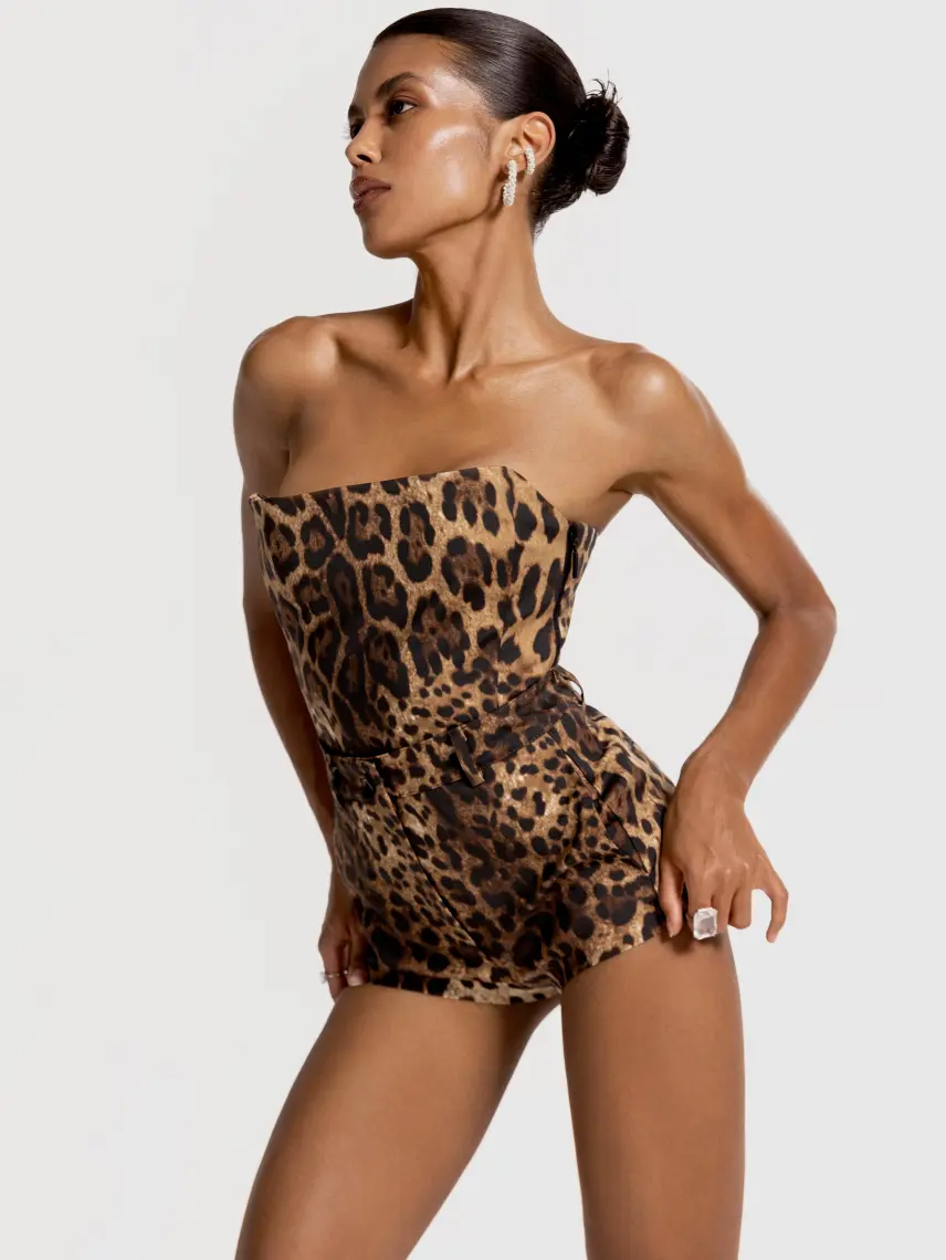 CULTNAKED Pantaloncini Vixen con stampa leopardata