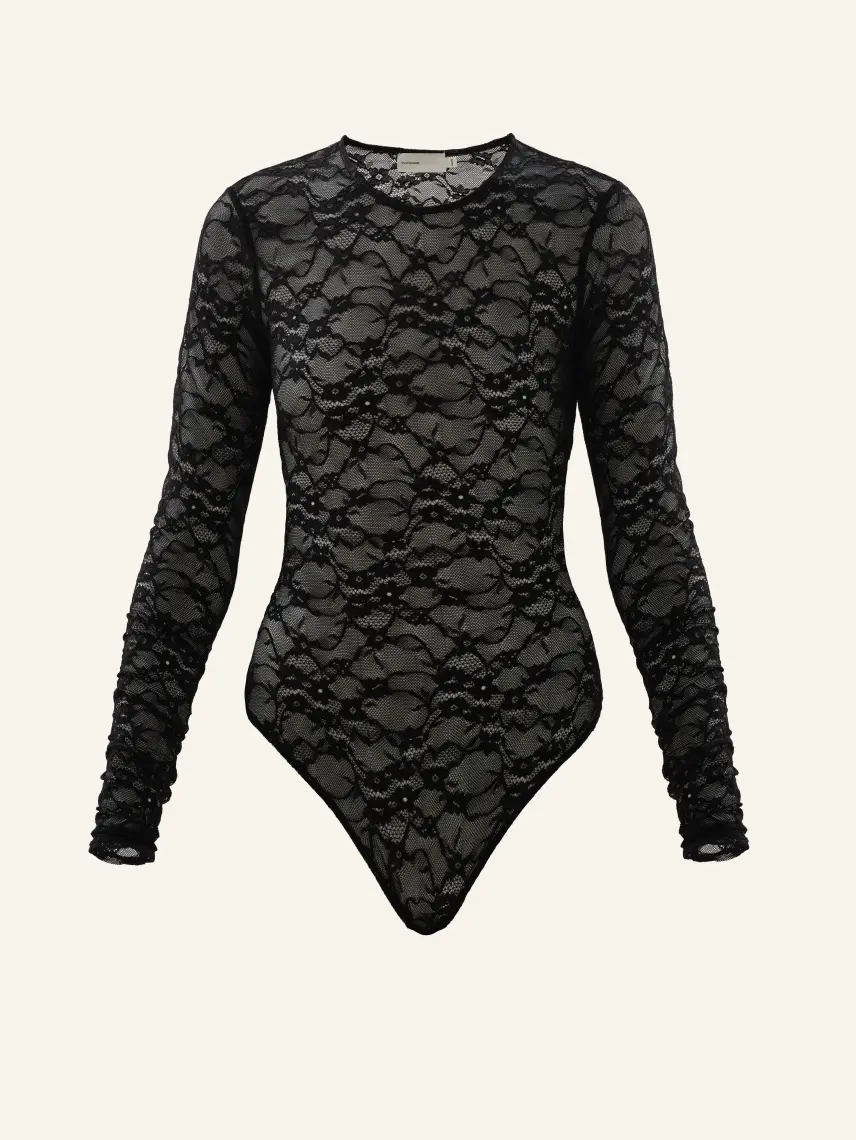 CULTNAKED Body in pizzo color onice