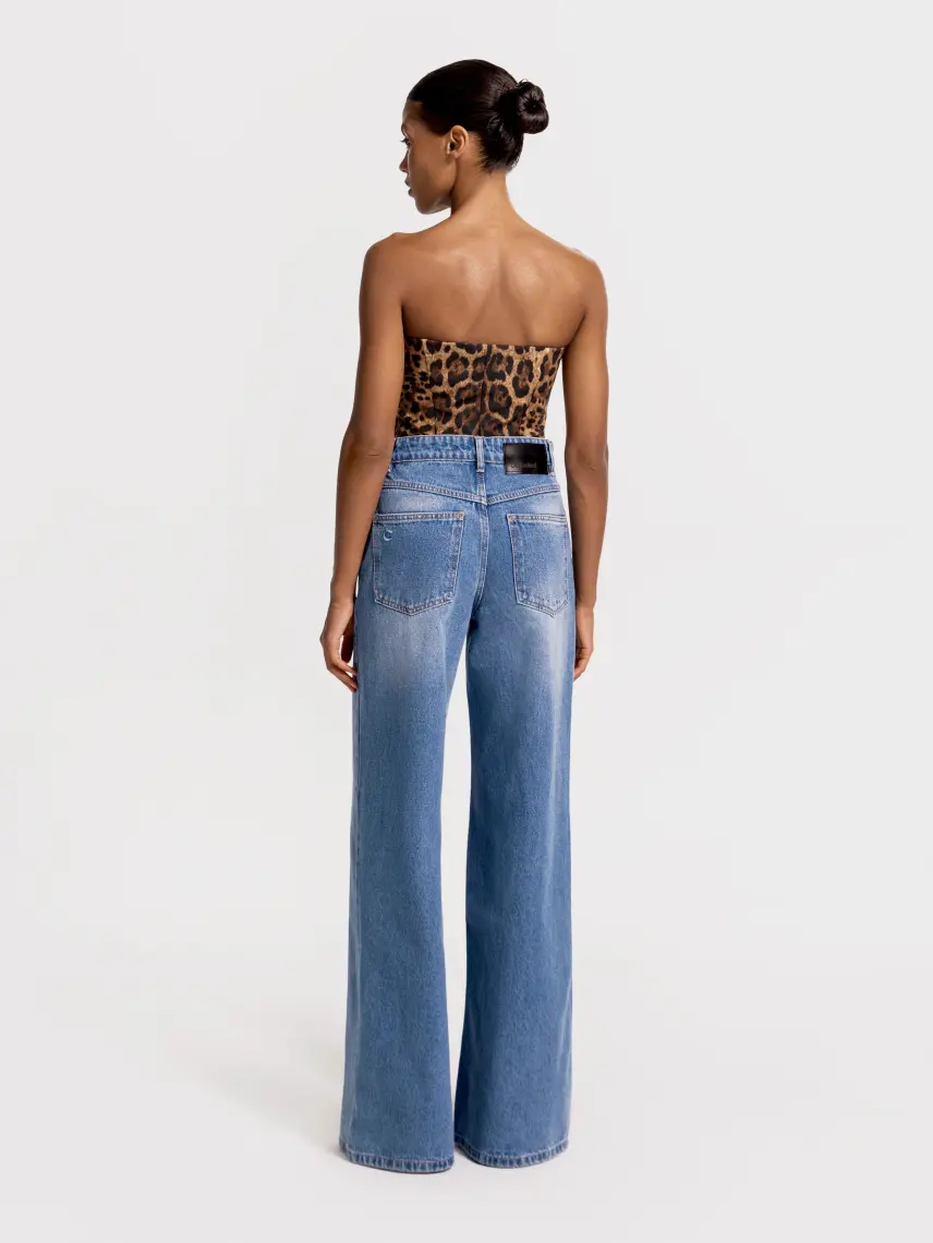 CULTNAKED Etta bandeau in leopardato