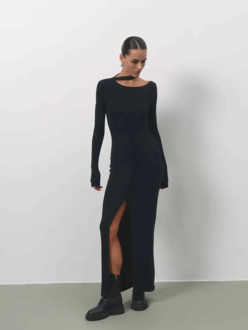 Samadhi Rochie maxi din tricotaj angora