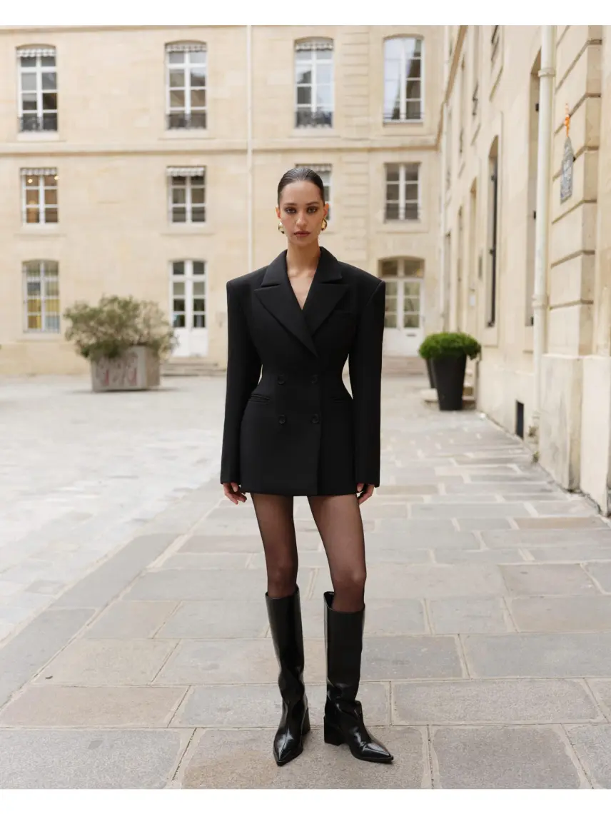 Stash Сукня-жакет Sienna чорного кольору