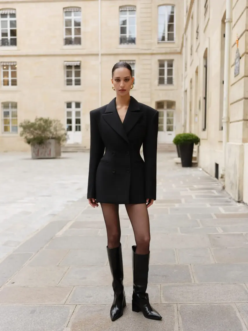 Stash Сукня-жакет Sienna чорного кольору