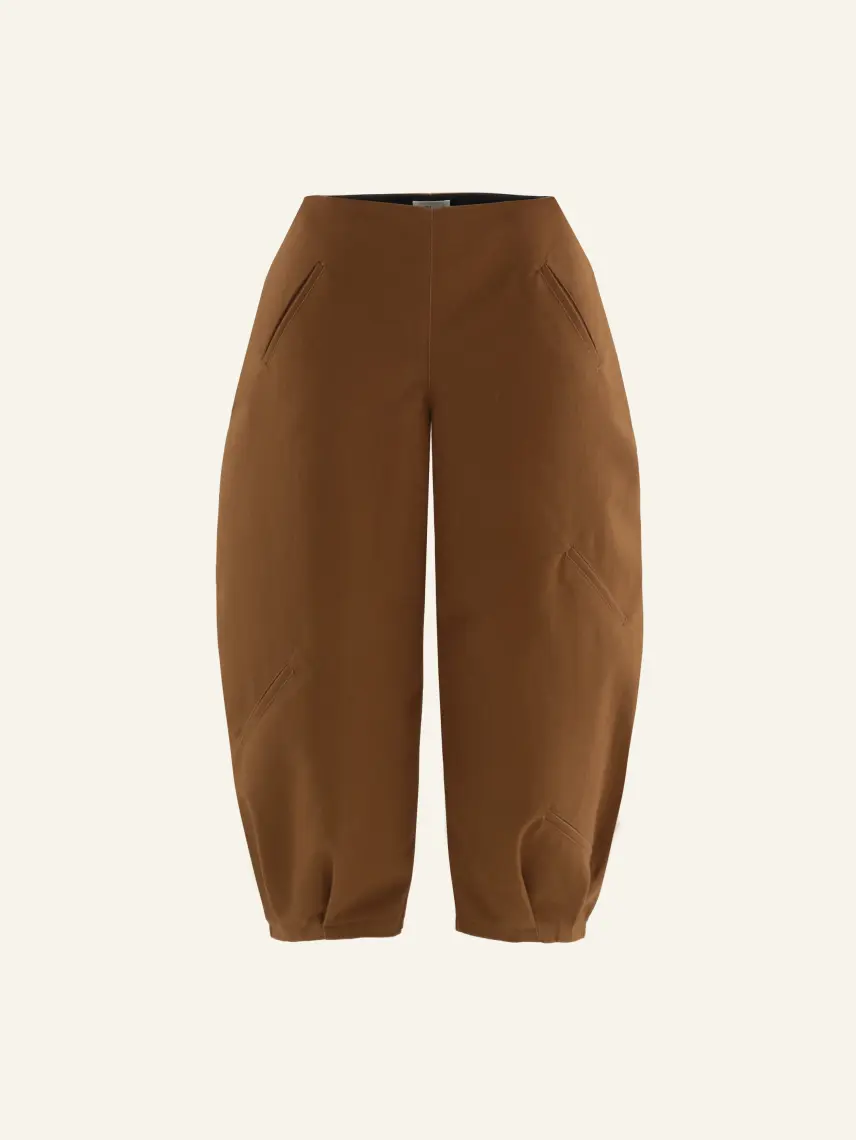CULTNAKED Pantaloni Big Walk color marrone terra