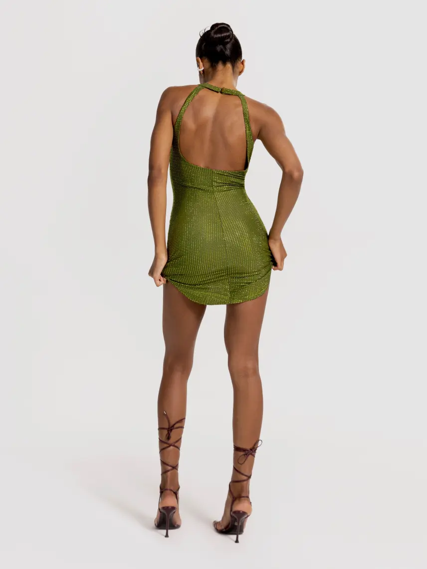 CULTNAKED Rochie Munekita în nuanța Peridot Glow