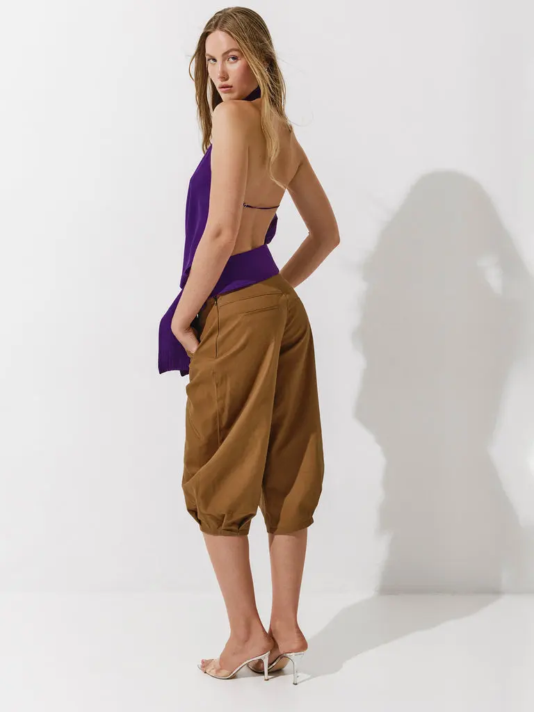 CULTNAKED Pantaloni Big Walk color marrone terra
