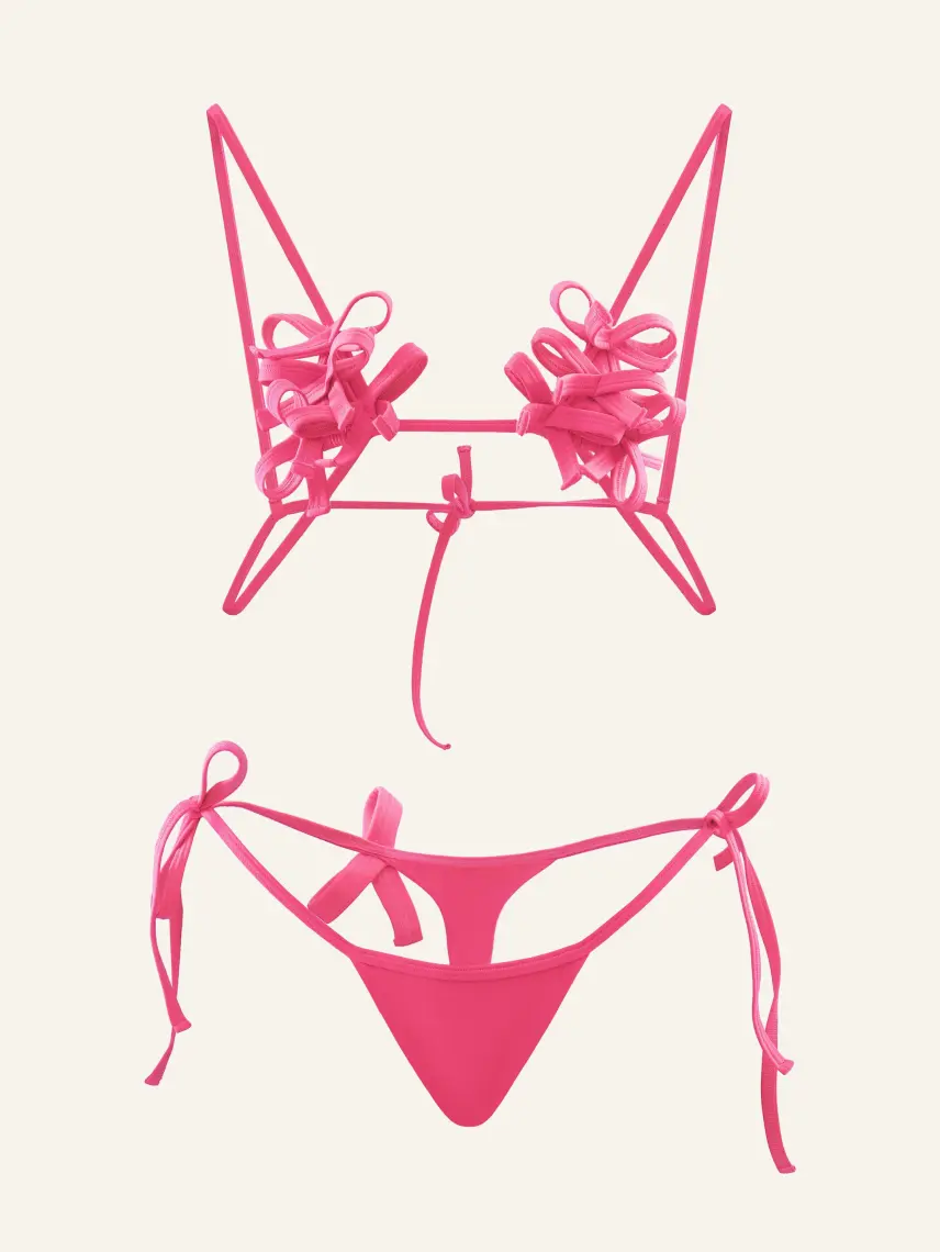 CULTNAKED Bikini a fiocco rosa
