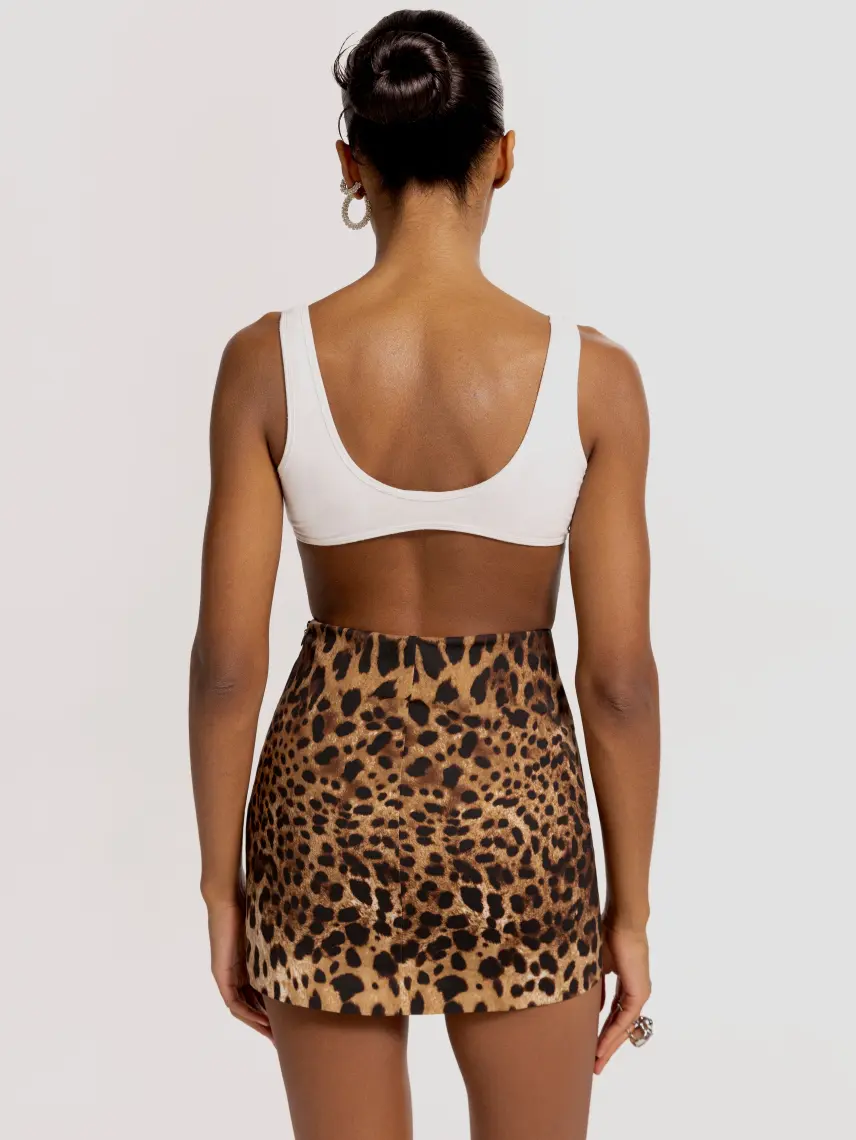 CULTNAKED Gonna-pantalone "Dancing On The Table" con stampa leopardata