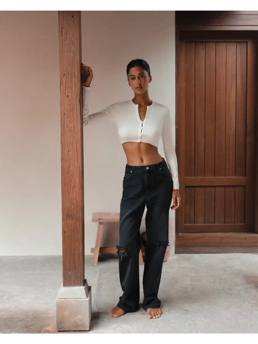 Stash Джинси бойфренд чорного кольору