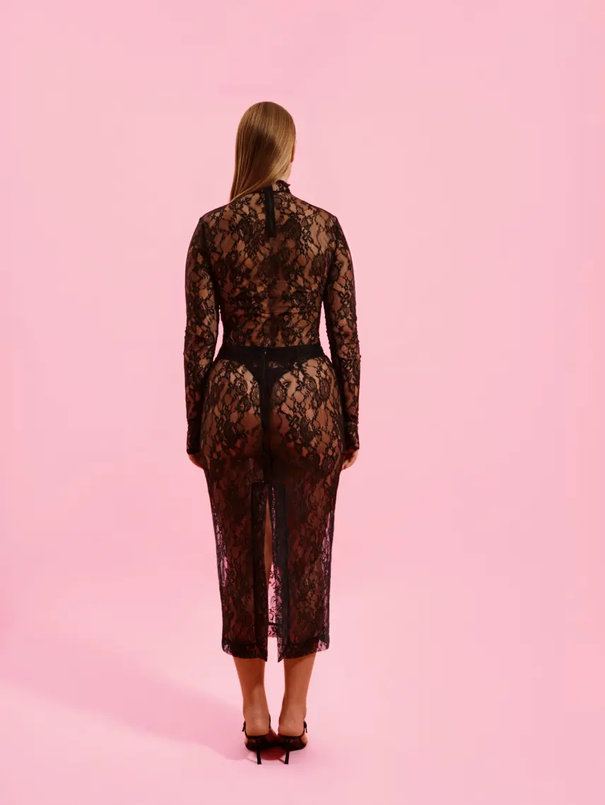 CULTNAKED Body Allure in pizzo nero