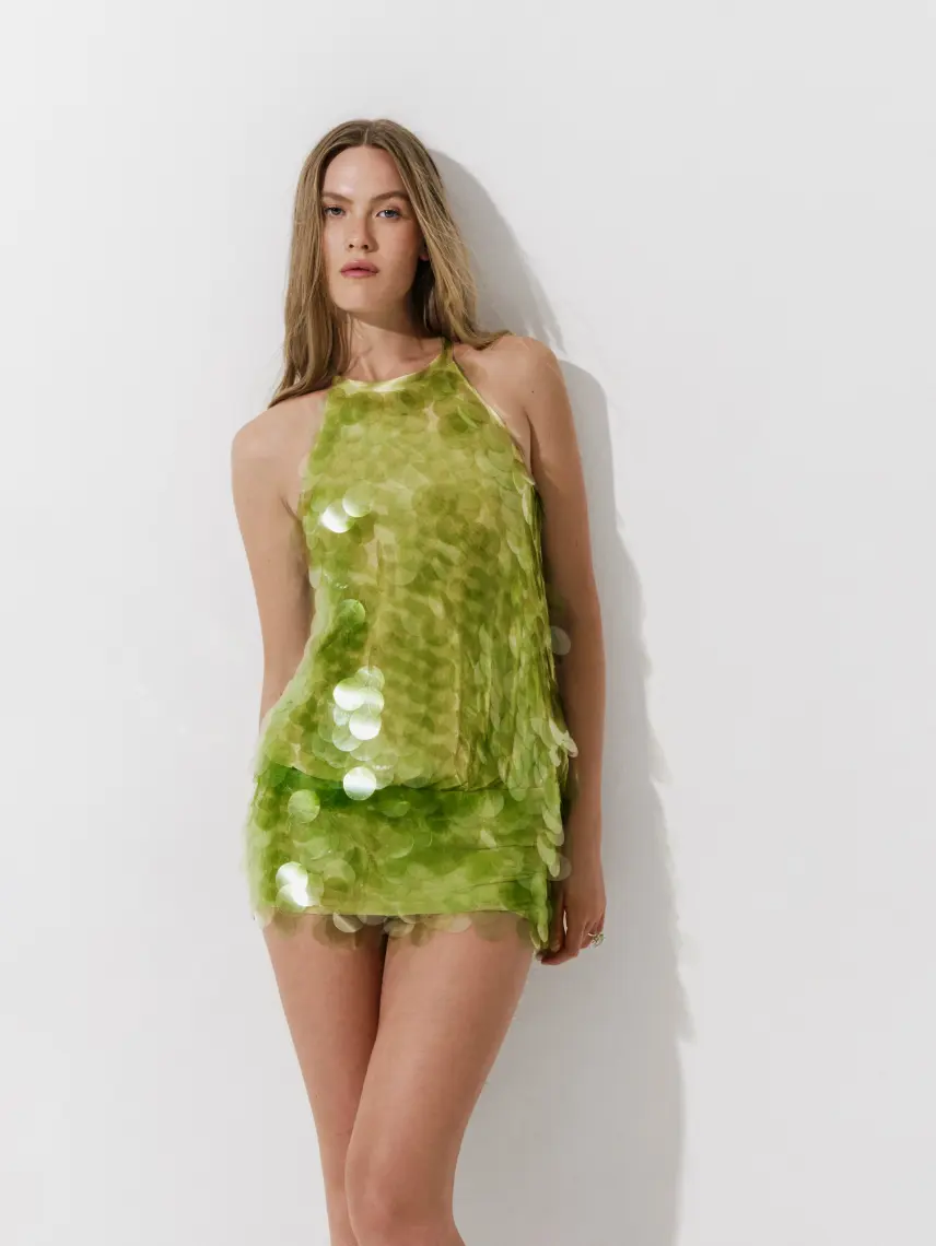 CULTNAKED Tuta da museo color matcha
