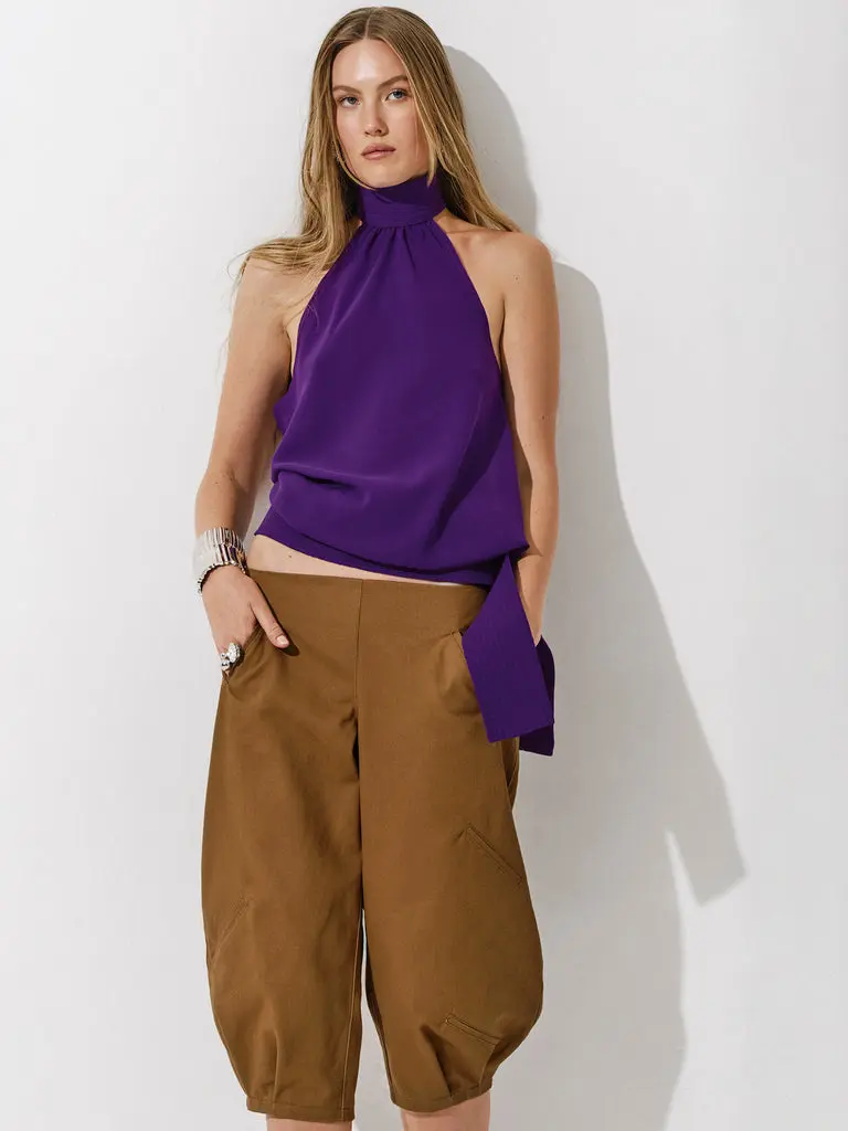CULTNAKED Pantaloni Big Walk color marrone terra