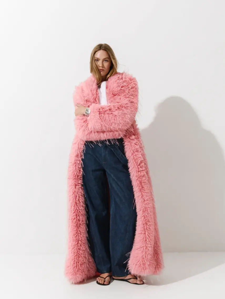 CULTNAKED Cappotto Delight Extended Cut in rosa