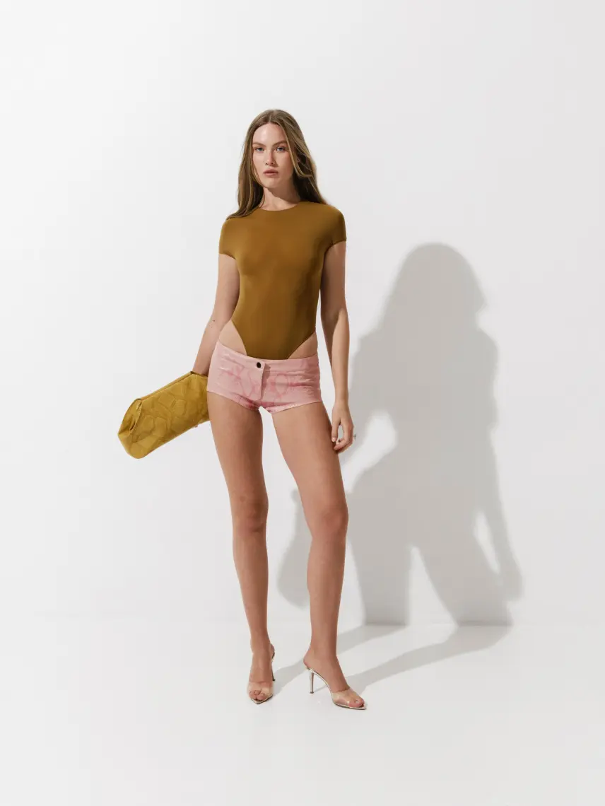 CULTNAKED Mini shorts in pitone rosa