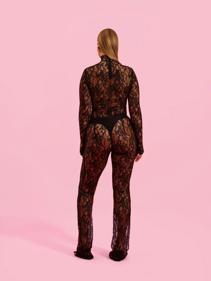 CULTNAKED Body Allure in pizzo nero