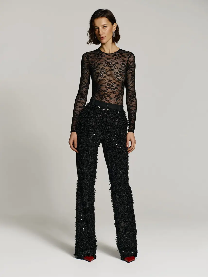 CULTNAKED Pantaloni Power in Onyx Bloom