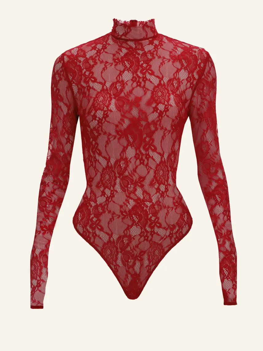 CULTNAKED Body Allure in pizzo rosso