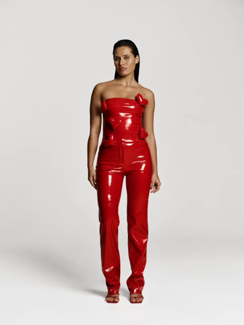 CULTNAKED Fascia Love Killa in vernice rossa
