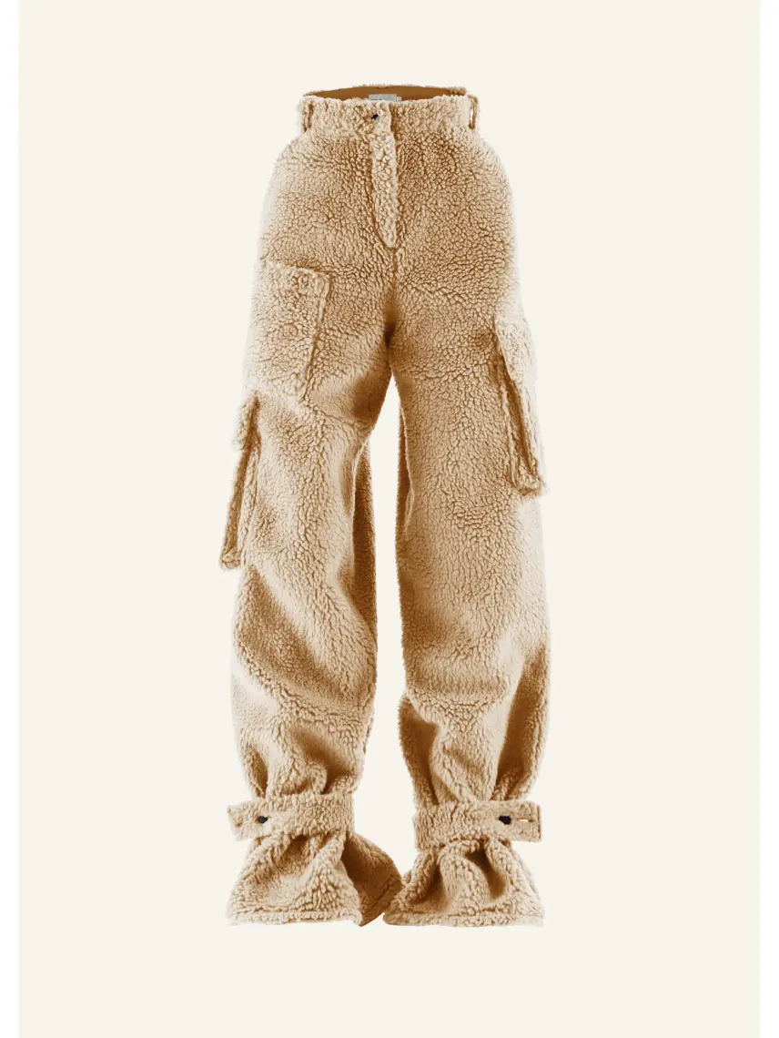 CULTNAKED Pantaloni soffici color latte