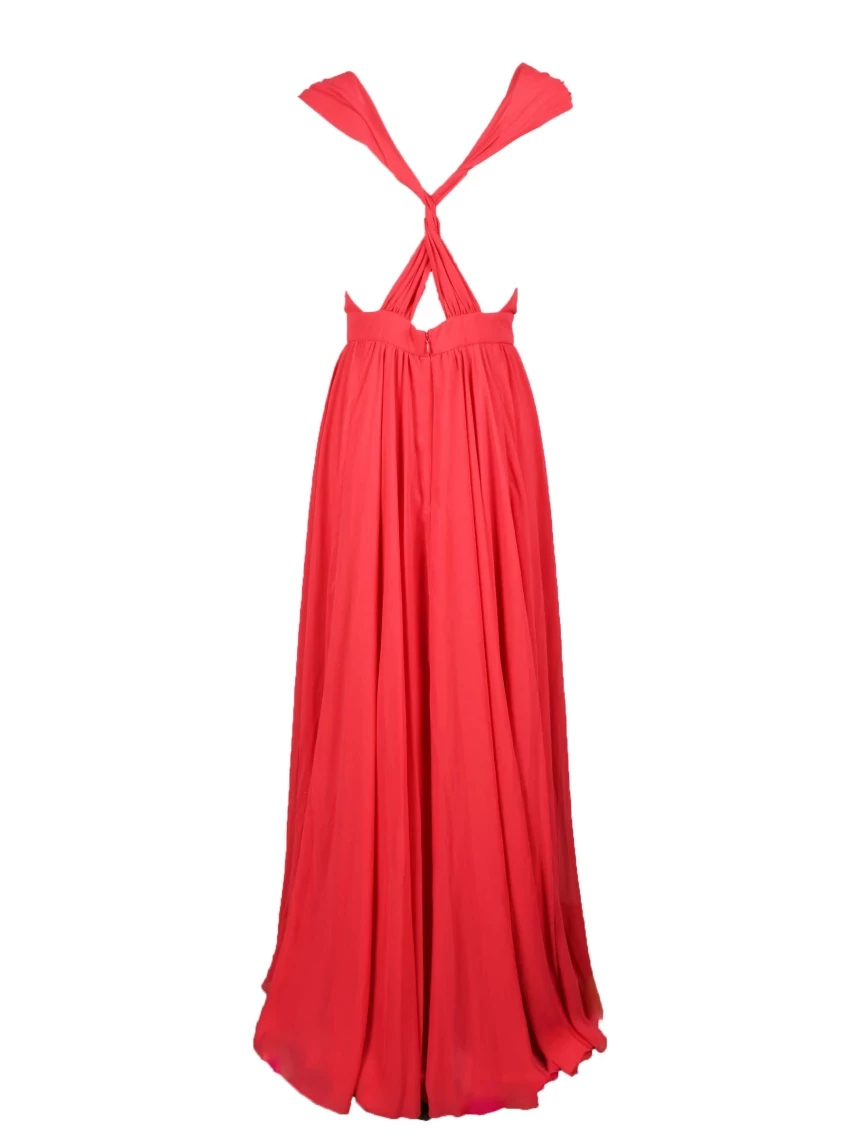 strapless open back dress Liu Jo Coral Satin Dress main image 1