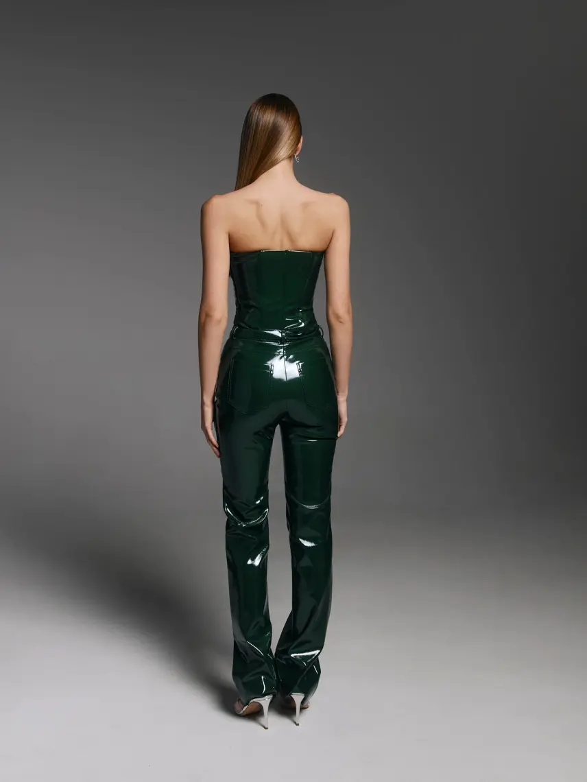 CULTNAKED Pantaloni Killa in pelle verniciata Viper