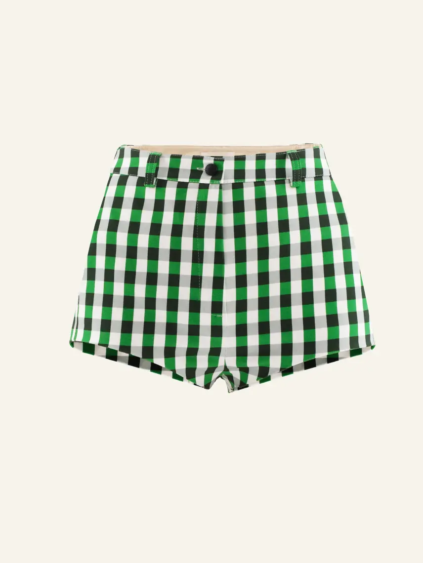 CULTNAKED Pantaloncini Vixen a quadretti verdi