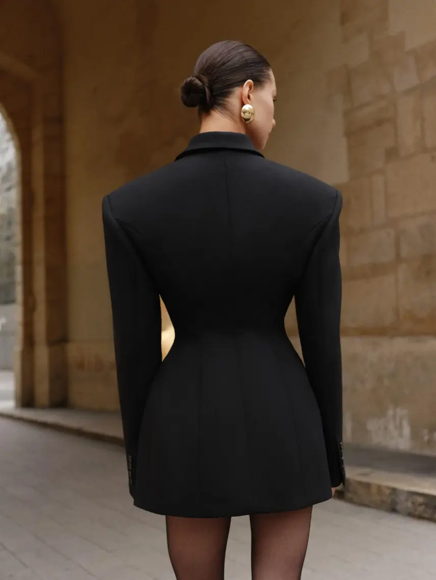 Stash Сукня-жакет Sienna чорного кольору