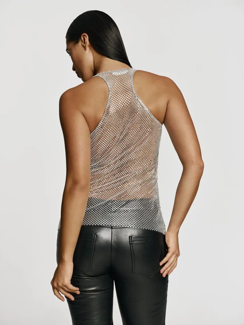 CULTNAKED Top Stardust color argento